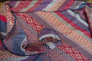 Preview: Invero Dreiecktuch Grace Provence, Reine Bio-Baumwolle (kbA)